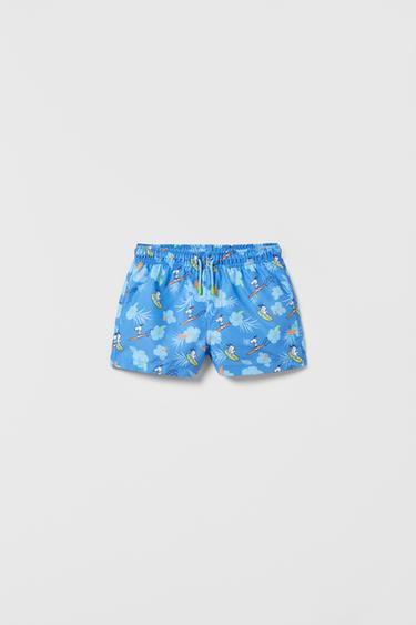 KIDS/ BERMUDA BAÑO SNOOPY PEANUTS™ - Azul de Zara - Imagen 0