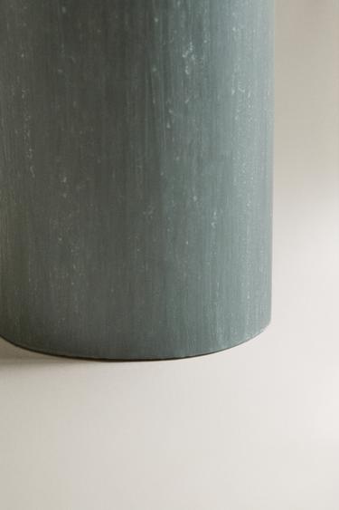 BOUGIE DÉCORATIVE CYLINDRIQUE - Gris bleu de Zara - Image 3
