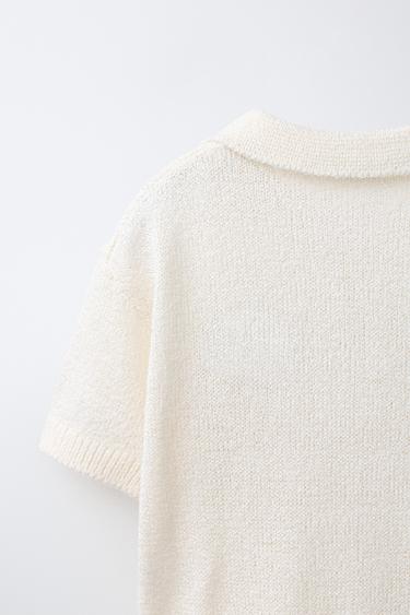 POLO BRODÉ POISSONS - Écru de Zara - Image 3