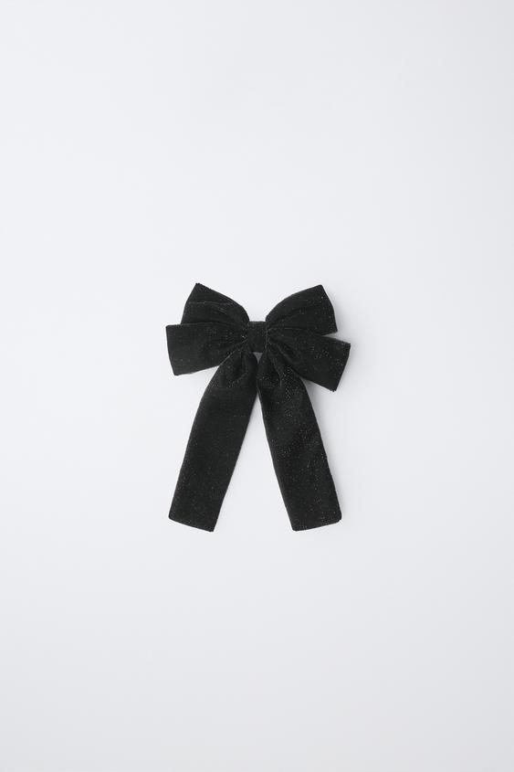 LAZO COLETERO PASADOR VELVET - Negro de Zara - Imagen 0