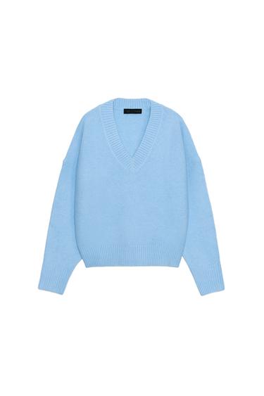 SOFT KNIT JUMPER - Pastel blue by Zara