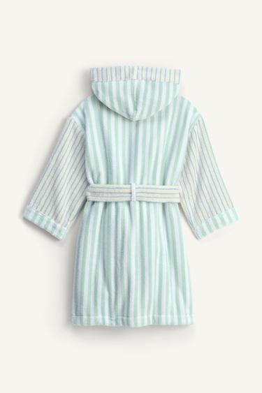LIMITED EDITION STRIPED TOWELLING DRESSING GOWN - striped by Zara - Image 7
