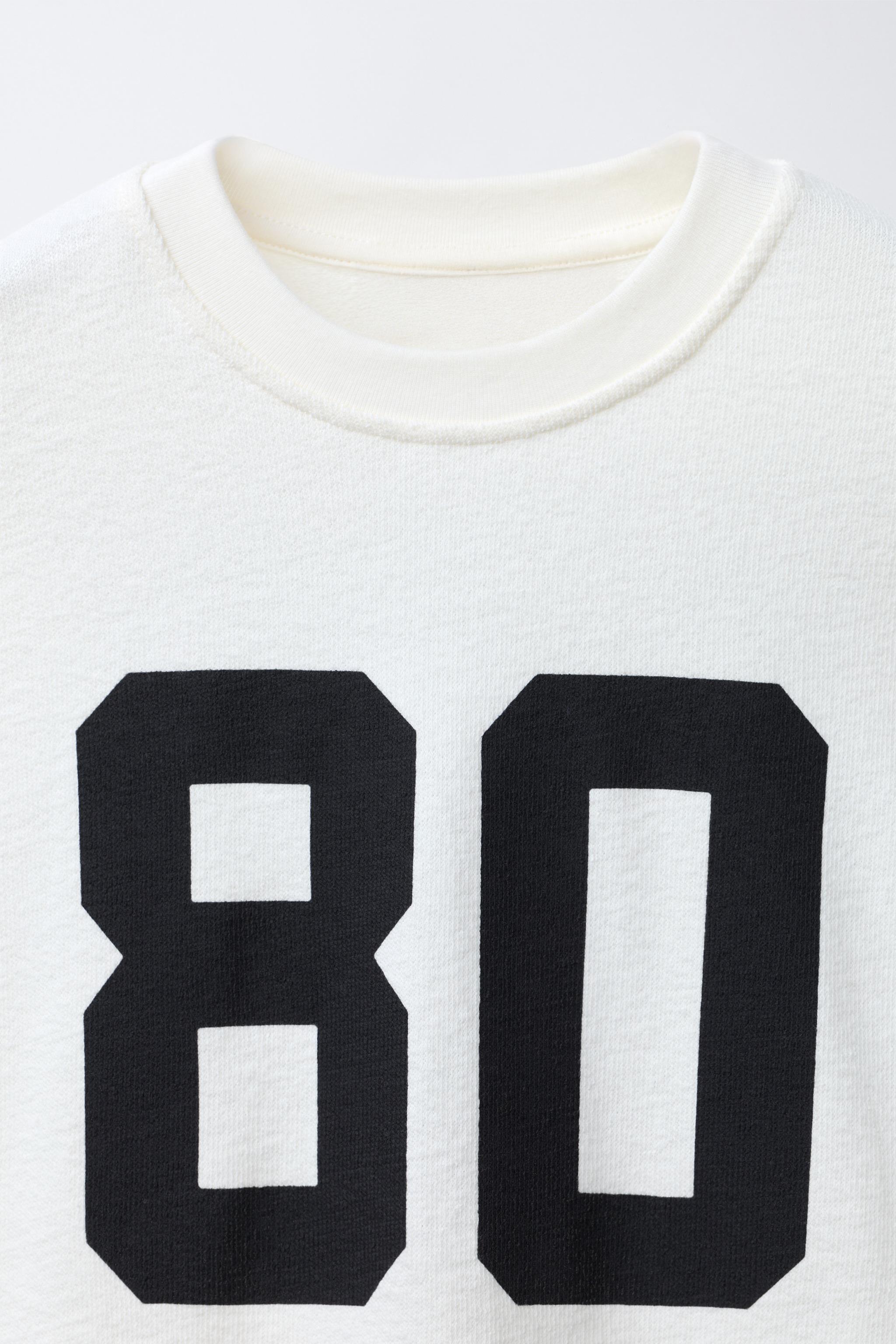 NUMBER AND SLOGAN PRINT T-SHIRT
