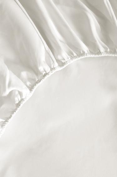 SATEEN FITTED SHEET | 30 CM HIGH (1000 THREAD COUNT) - White by Zara - Image 4