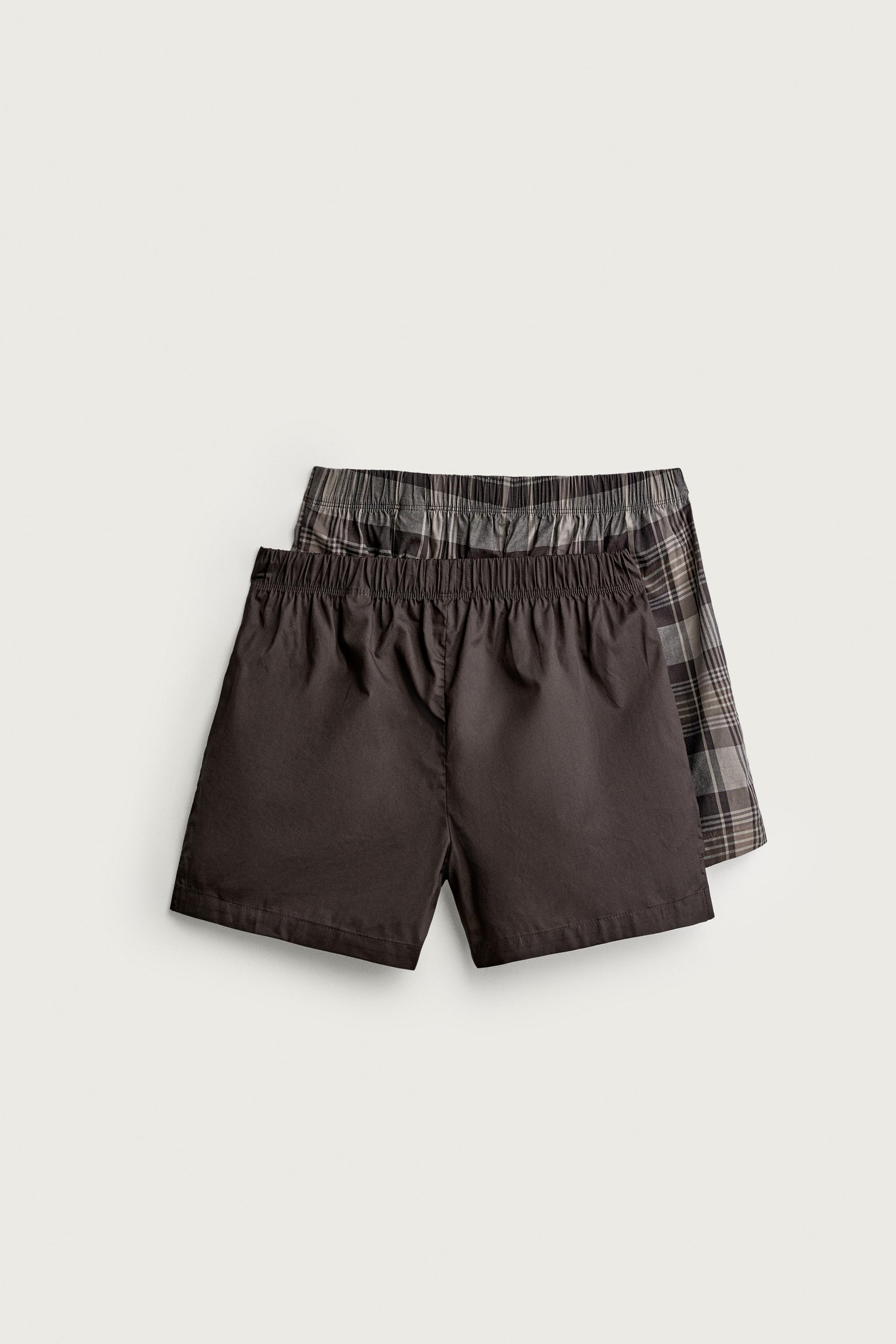 LOT DE 2 BOXERS EN POPELINE ASSORTIS