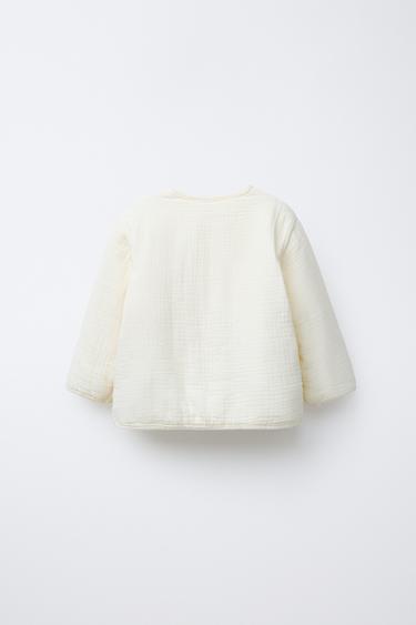 TEXTURED PUFFER JACKET - Ecru by Zara - Image 1