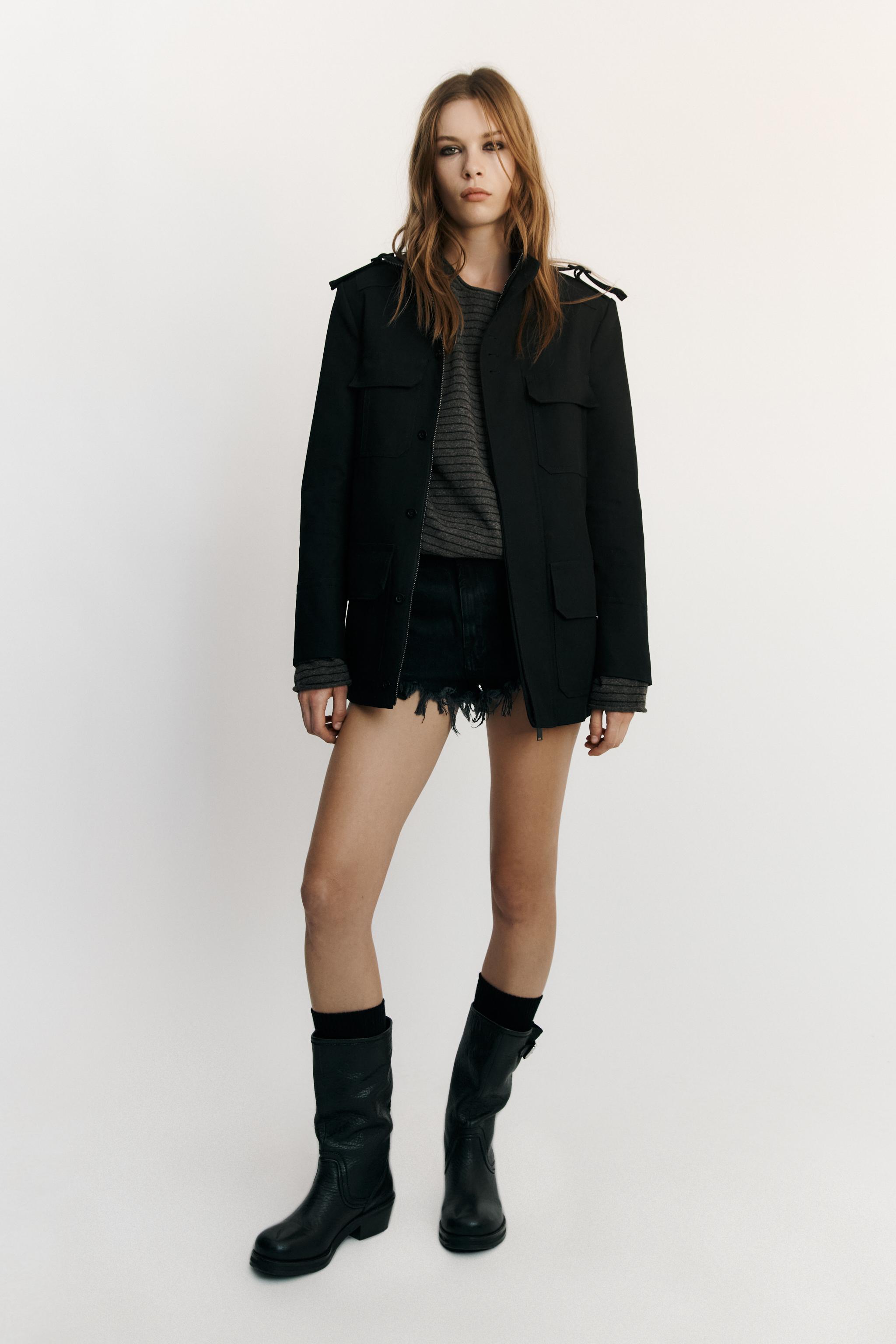 VESTE À POCHES ET PATTES 100 % COTON
