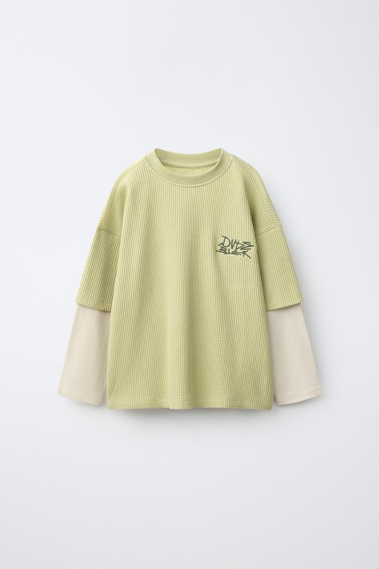 CAMISETA WAFFLE DOBLE MANGA