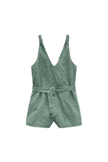 PLAYSUIT WITH CUTWORK EMBROIDERY