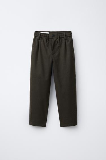 PANTALON DE COSTUME SOFT TOUCH - Kaki foncé de Zara