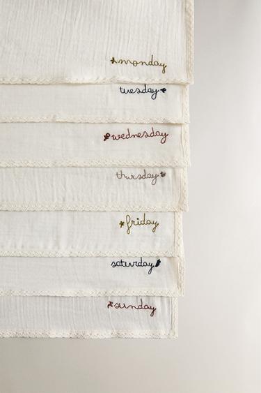 BABY MUSLIN CLOTHS (PACK OF 7) - Oyster-white by Zara - Image 2