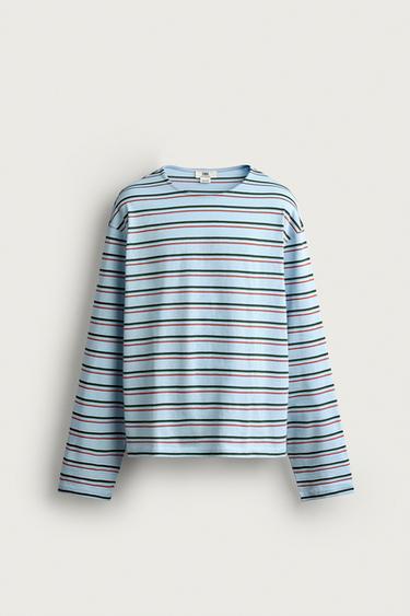 CAMISETA JACQUARD RAYAS - rayas de Zara