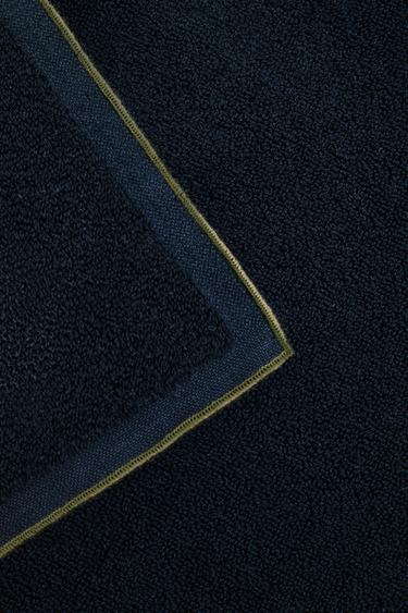 BATH MAT WITH COLOURED TOPSTITCHING - Navy blue by Zara - Image 3
