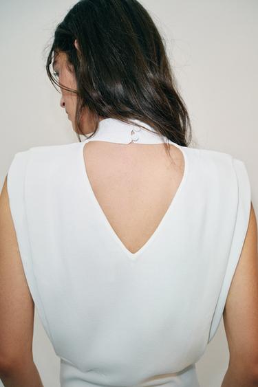 KNIT TOP WITH OPEN BACK - White by Zara