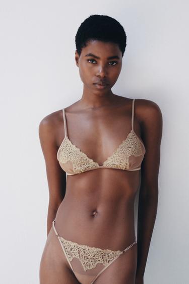 BULARRETAKO MESH DENTELAREKIN - Bisoi-koloreko, Zara-rena - Irudia 0