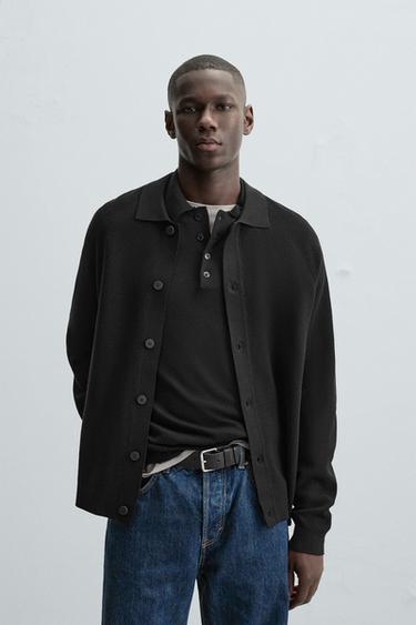 CÁRDIGAN ESTRUCTURA CON VISCOSA - Negro de Zara