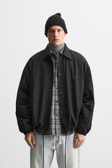 Zara FLEECE LINED JACKET - Black