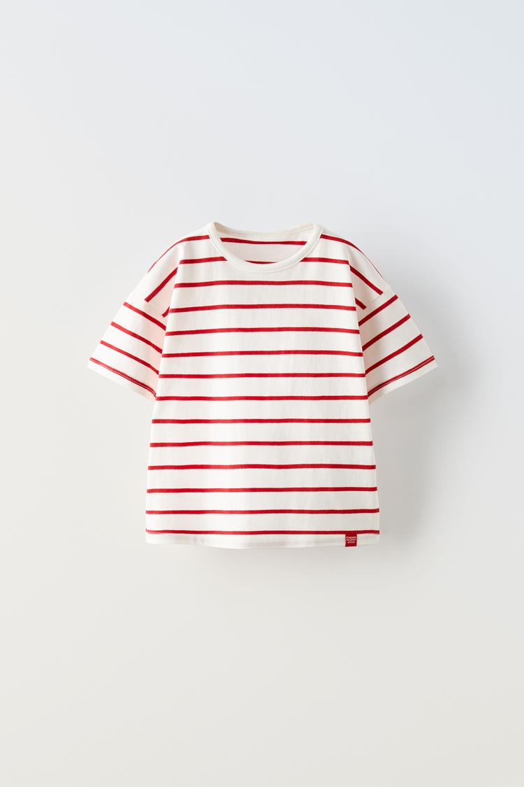 Moda Zara Camiseta Rayas Mujer Tienda Zara Camisetas Rojas Mujer