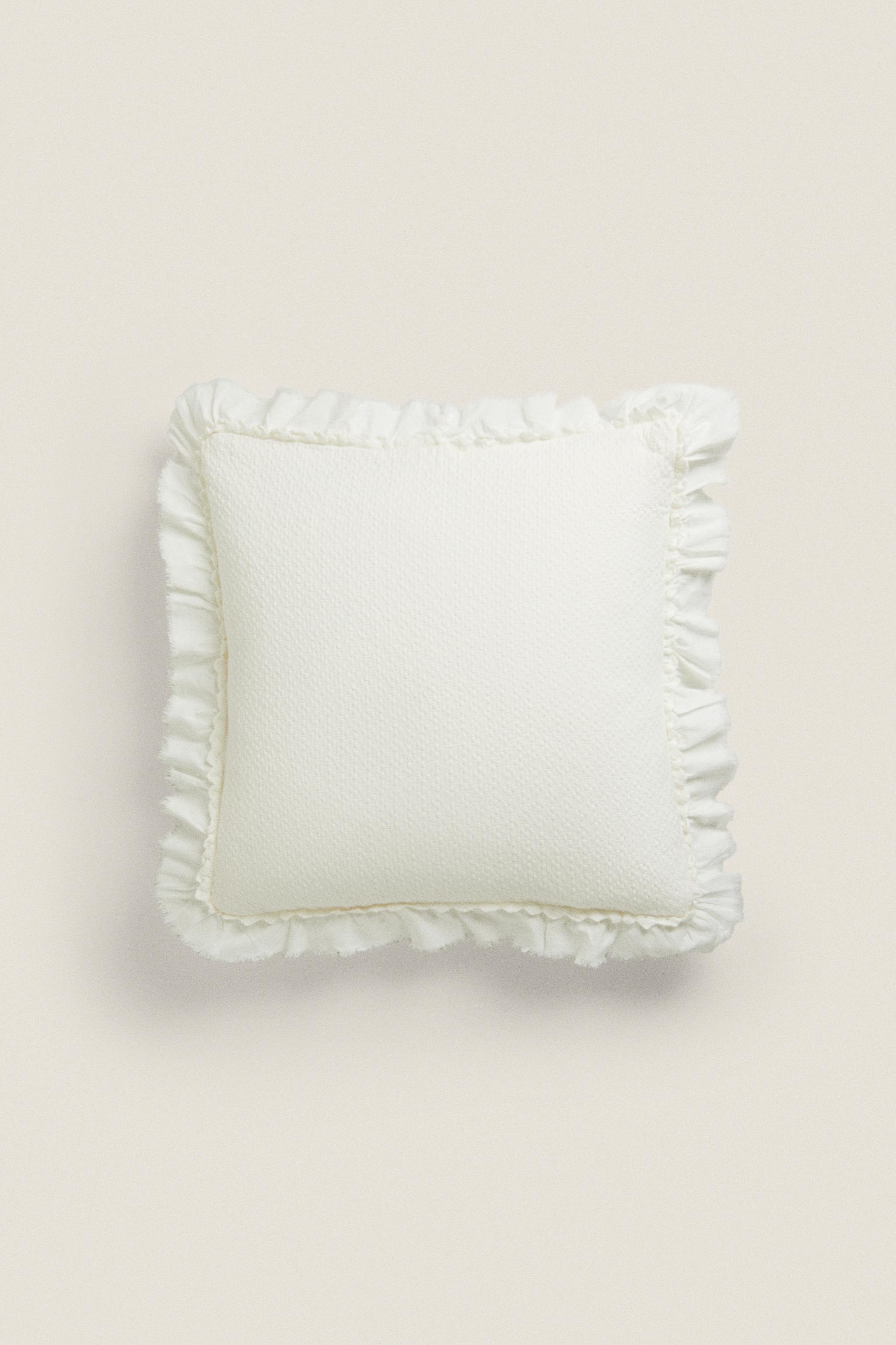 White 2024 frill cushion