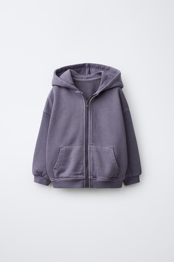 BLUZË HOODIE ME ZINXHIR - I purpurt nga Zara - Imazh 0
