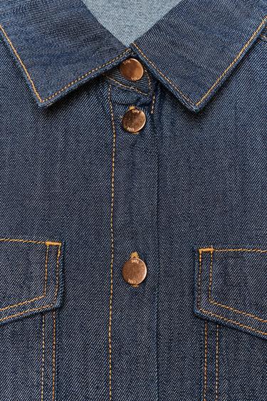 Z1975 DENIM SHIRT - Blue by Zara - Image 8