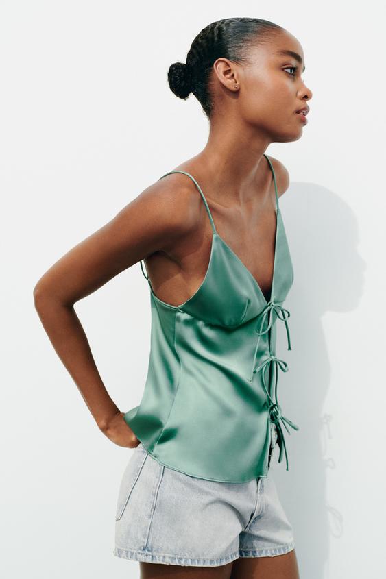 Brand New Zara Satin Corset Top - XS, Women's Fashion, Tops