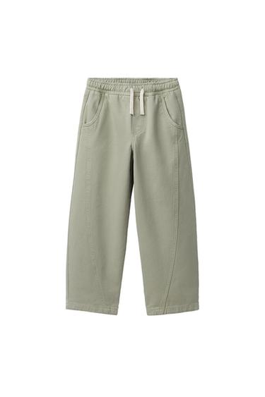 BALLOON SEAM TROUSERS - Green by Zara
