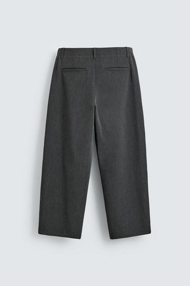 BALLOON FIT TEXTURED TROUSERS - Dark grey by Zara - Image 7
