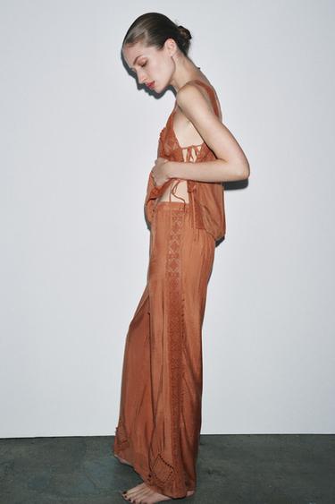 TOP PUNTILLA ROMBOS LIMITED EDITION - Teja de Zara