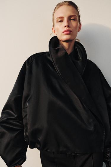 ZW COLLECTION QUILTED BOMBER JACKET - Black by Zara