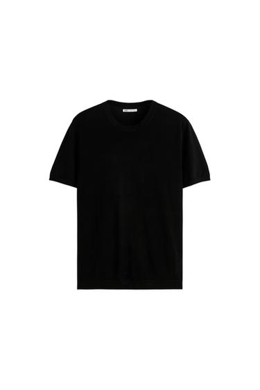 VISCOSE BLEND KNIT T-SHIRT