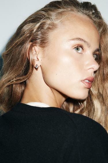 PACK OF 5 MIXED KEY AND JEWEL EARRINGS - Golden by Zara - Image 1