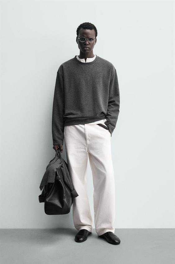 RELAXED FIT TEXTURED T-SHIRT