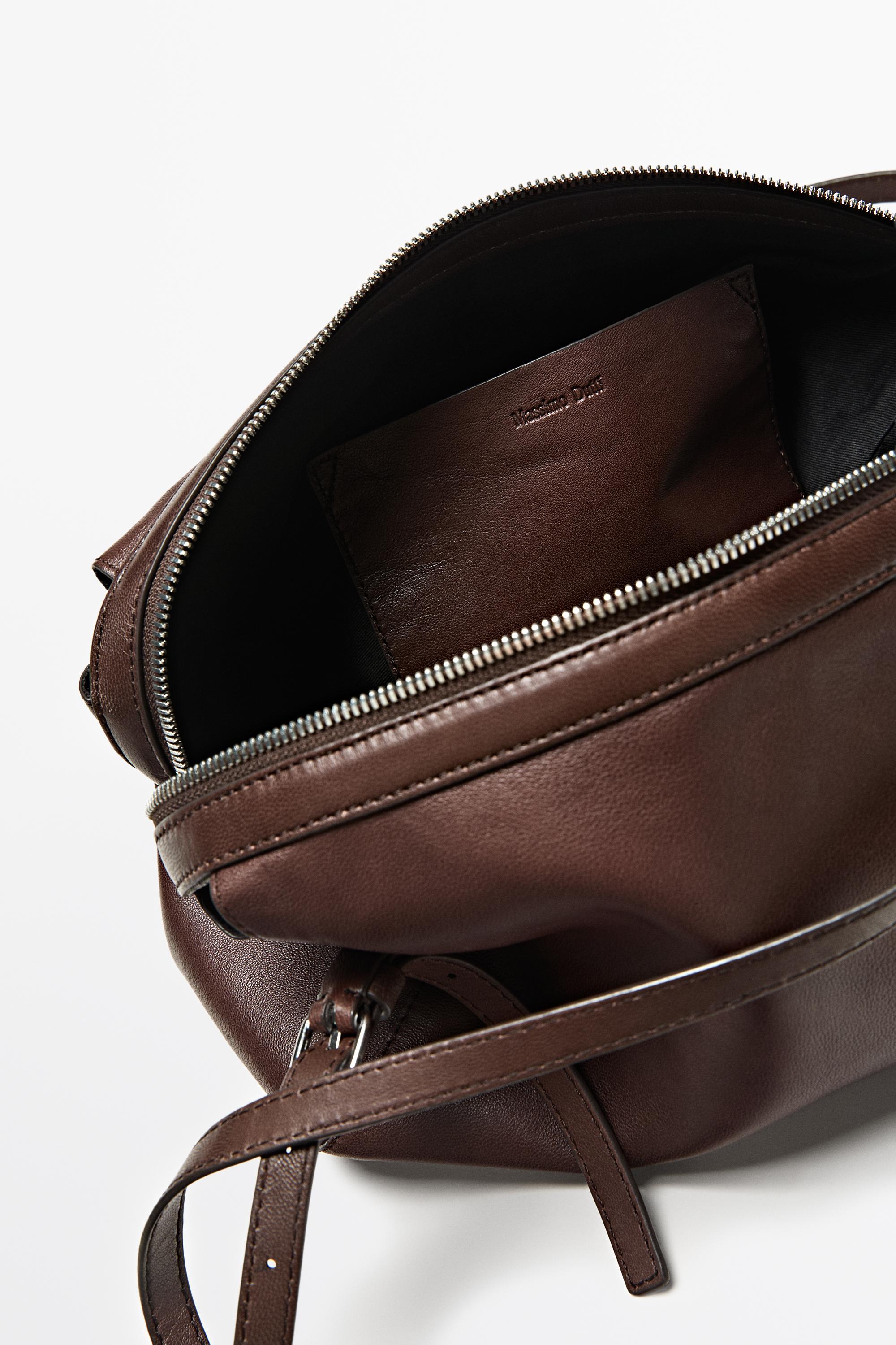 Sac cartable moyen en cuir nappa