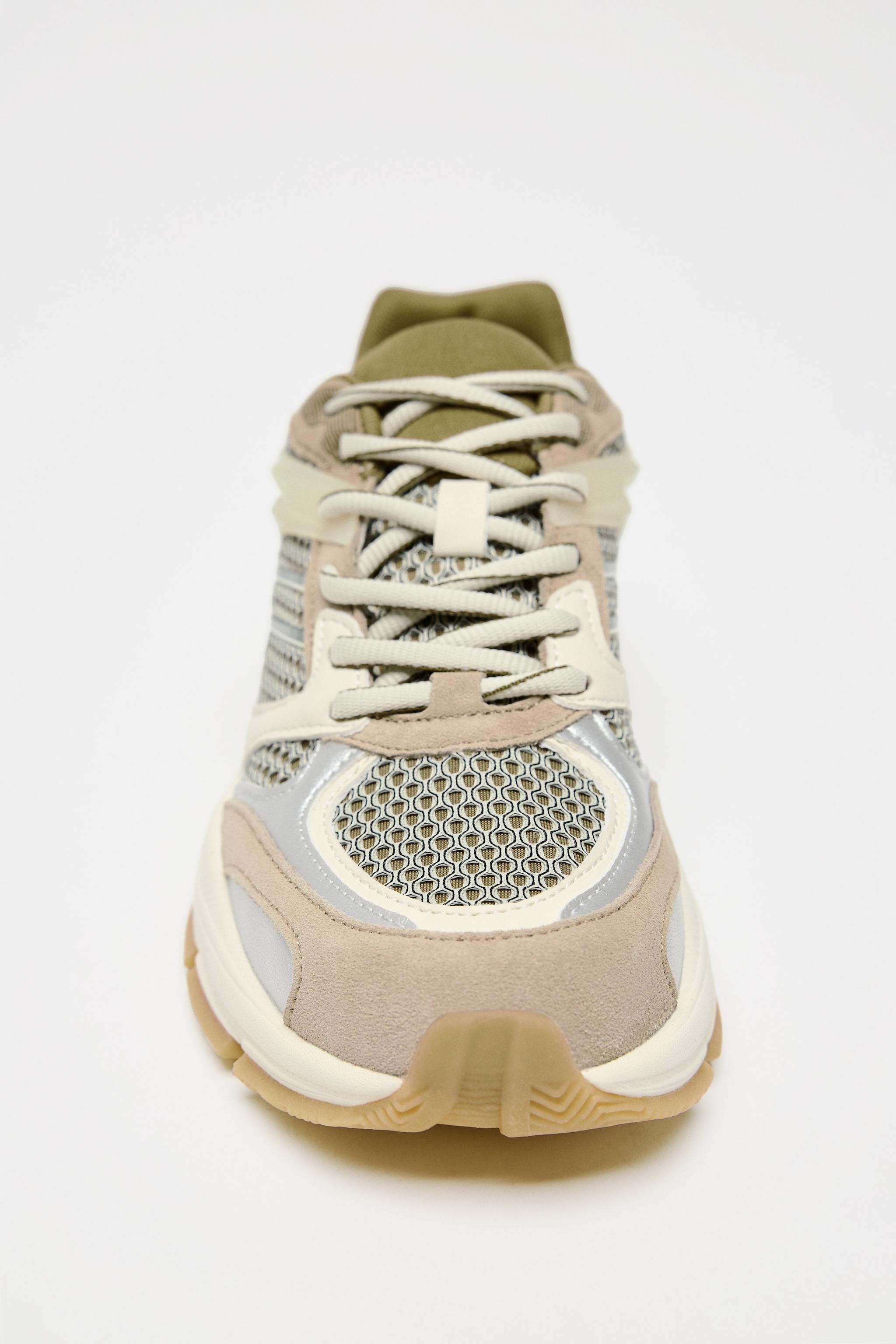 COLORFUL RUNNING SNEAKERS - Green | ZARA United States