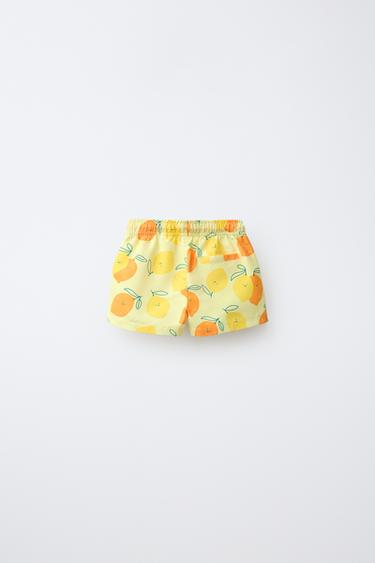 1-6 YEARS / LEMON PRINT SWIMMING TRUNKS - Light lime green by Zara - Image 1