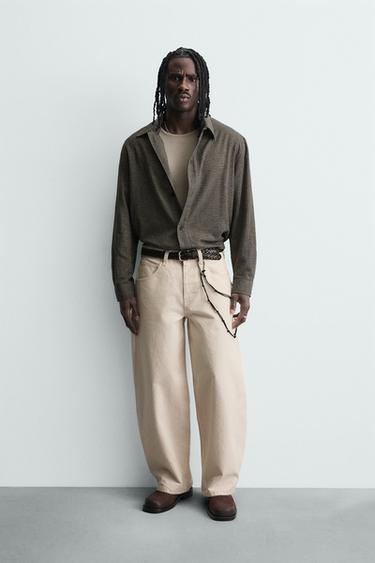 JEANS BALLOON FIT - Cremefarben von Zara