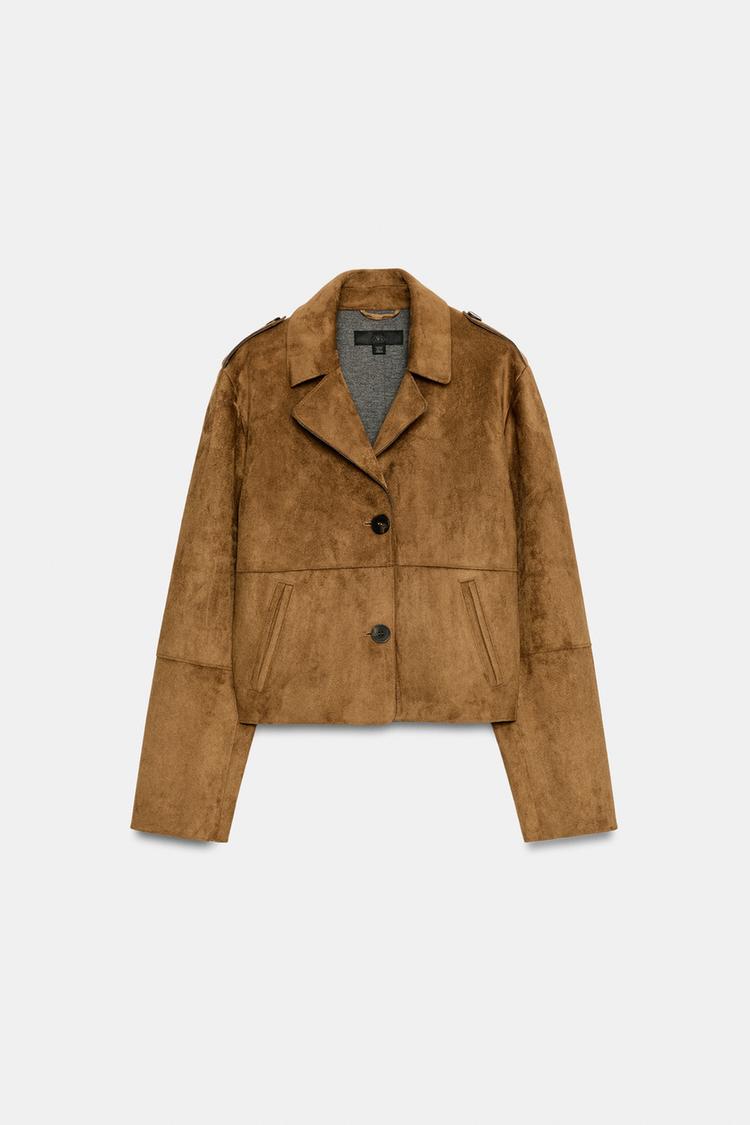 Chaqueta de ante sintético 7