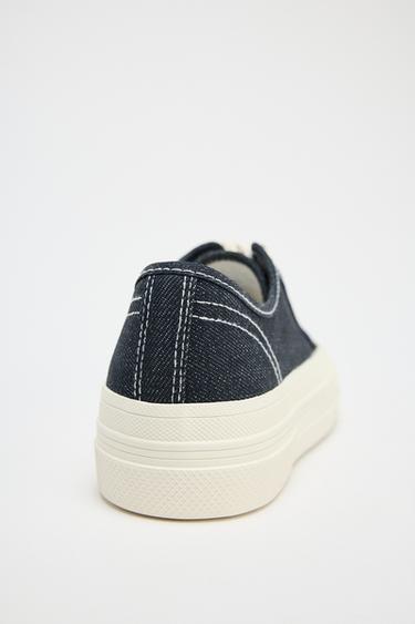 DENIM FABRIC TRAINERS - Denim Blue by Zara - Image 5