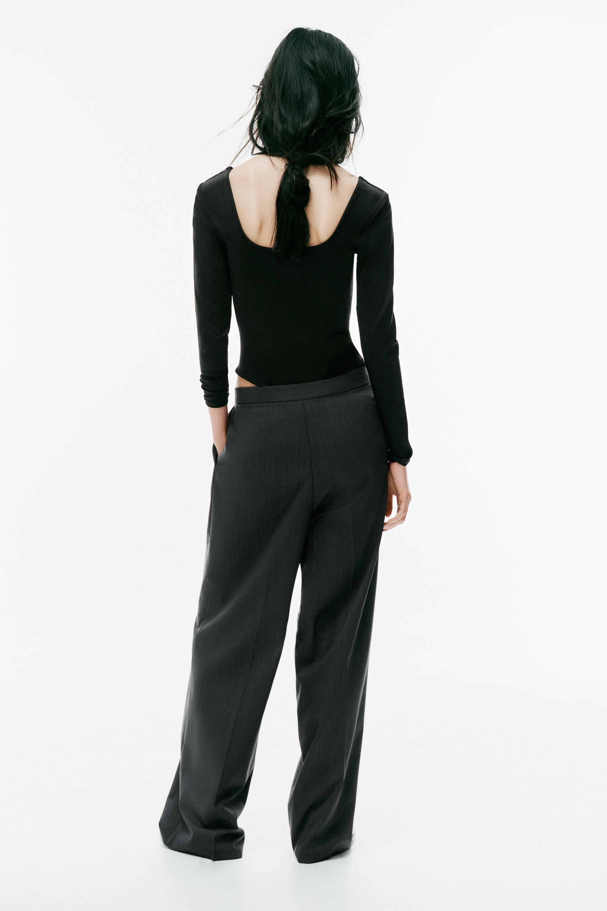 PINSTRIPE GATHERED TROUSERS