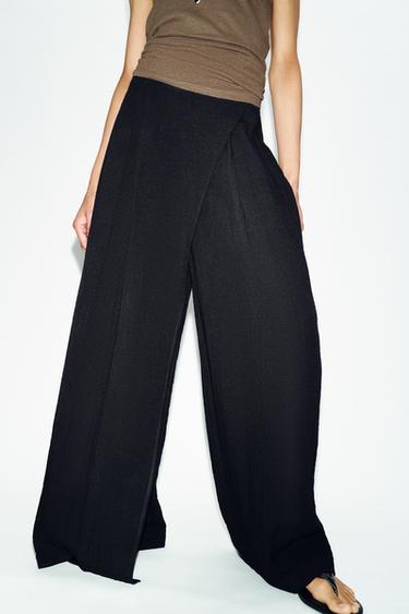 PANTALON PARÉO LARGE - Noir de Zara - Image 1