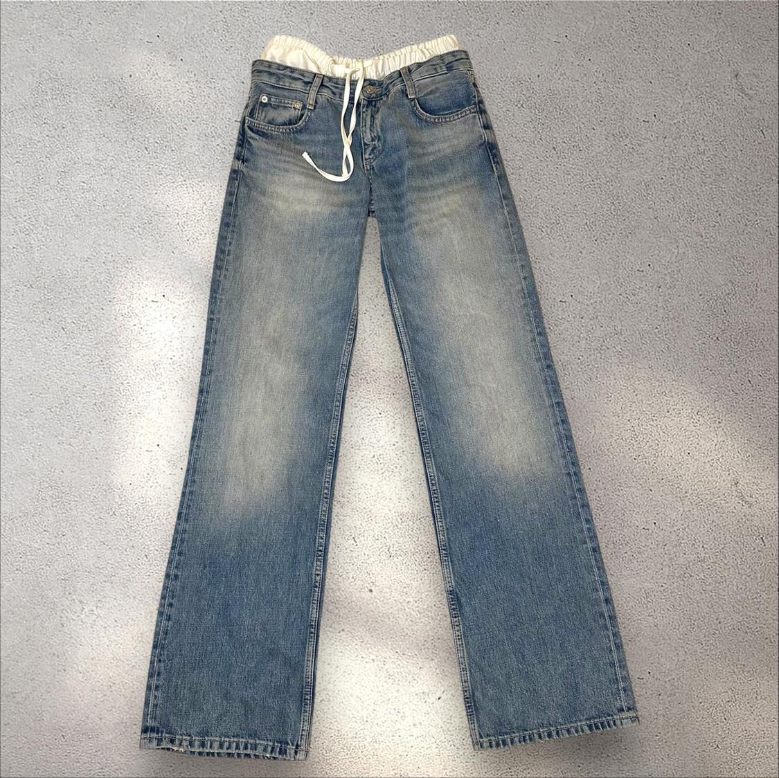 TRF MIXED MID WAIST WIDE LEG JEANS - Image 5