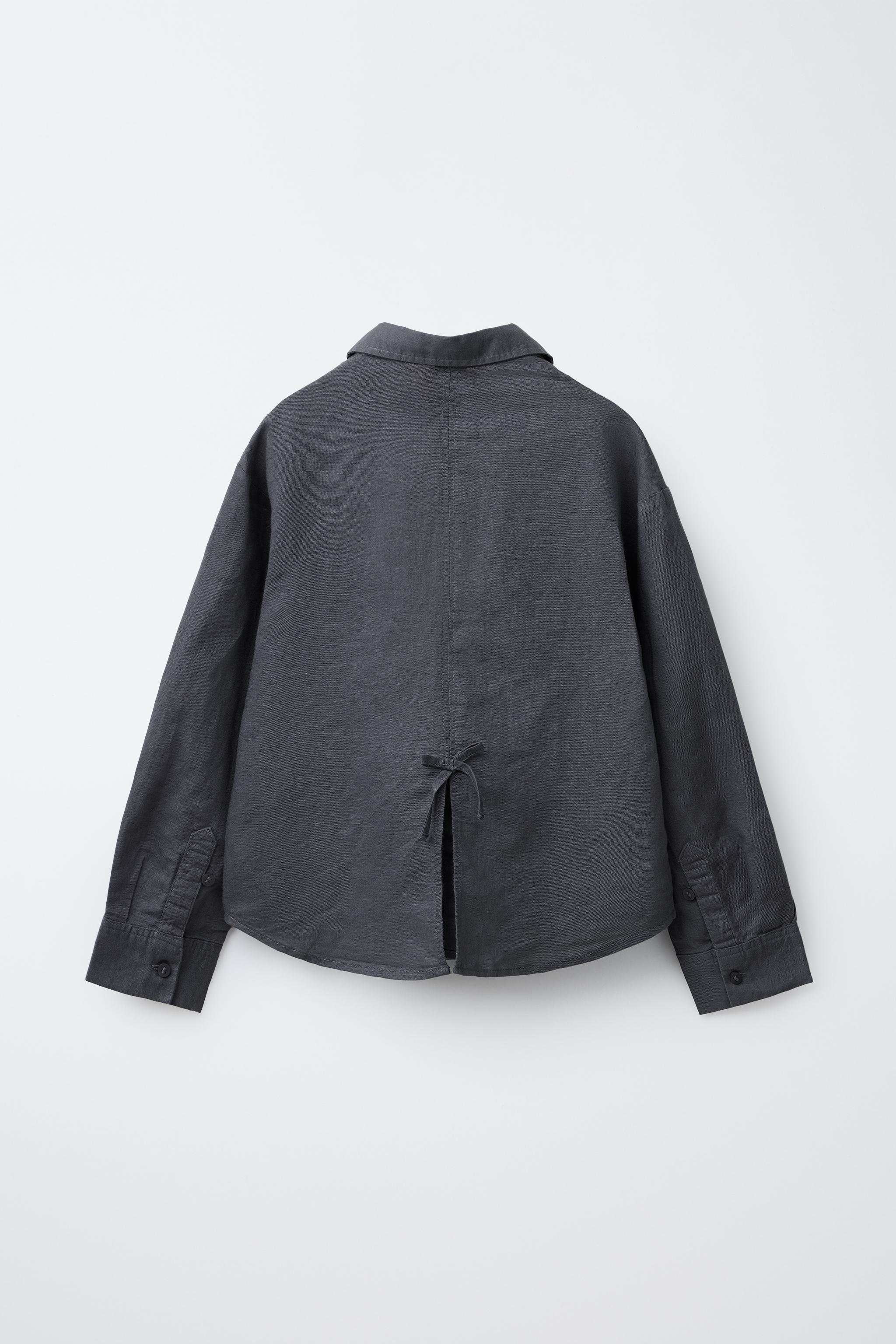 コットンリネンシャツ - ホワイト | ZARA Japan / 日本