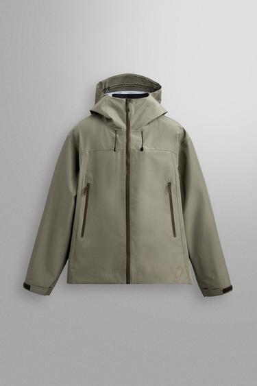 Zara TECHNICAL SHELL WATERPROOF JACKET - Light green