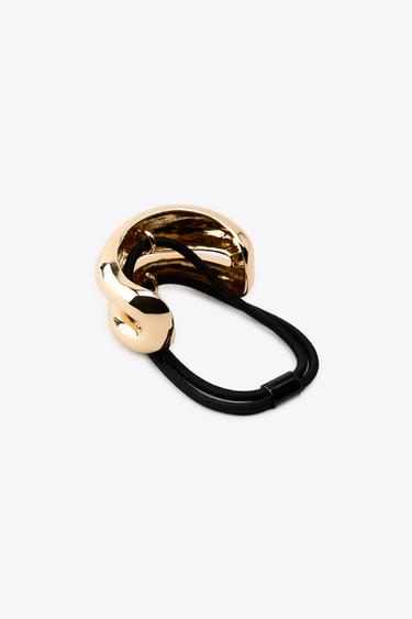 DOUBLE METAL SCRUNCHIE - Golden by Zara - Image 3