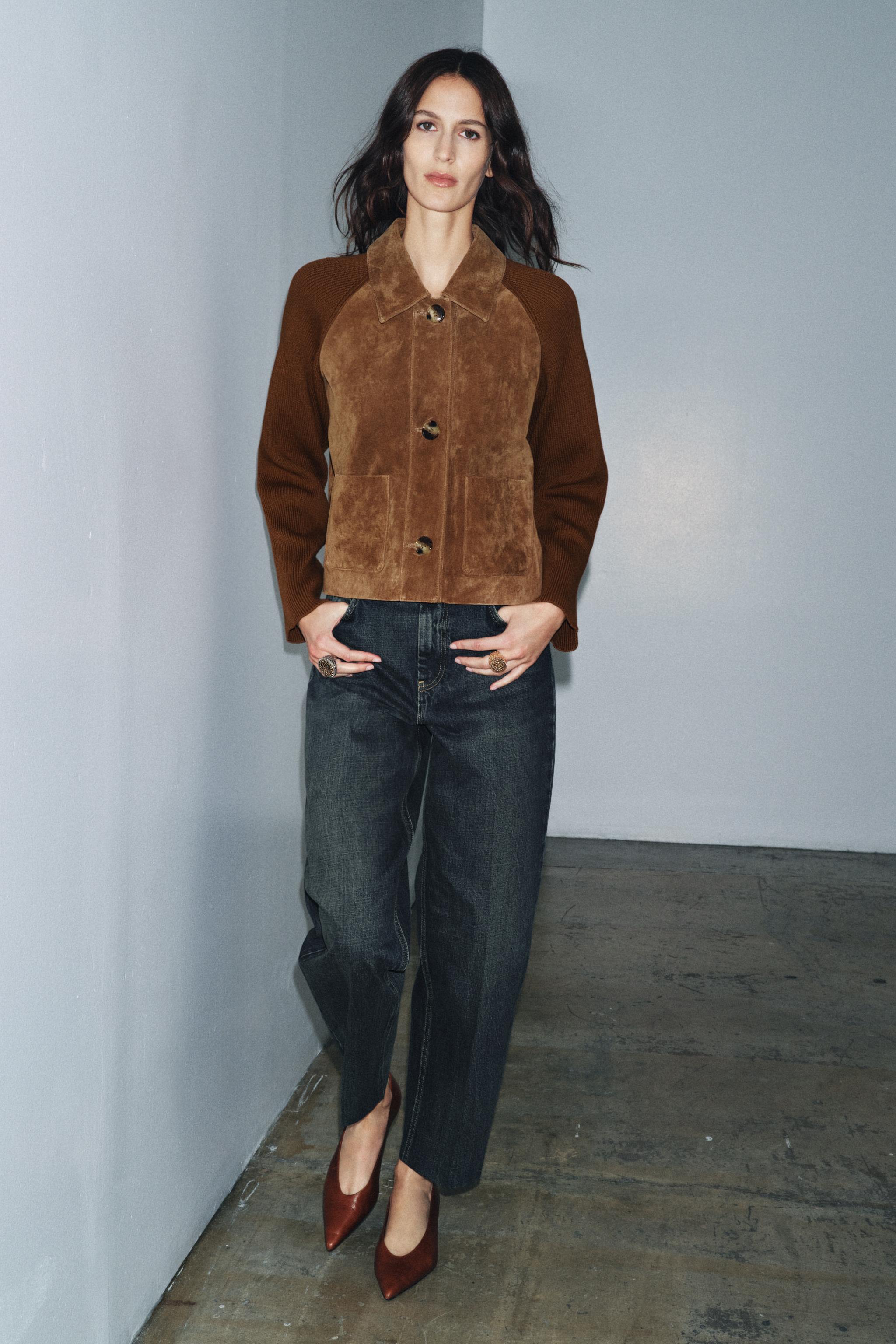 ZW COLLECTION ミッドライズデニムパンツ - ブルー | ZARA Japan / 日本