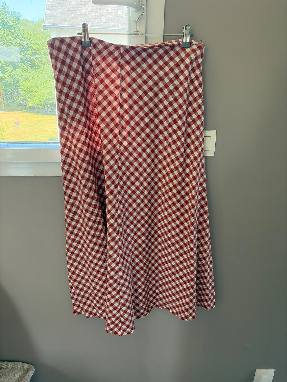 GINGHAM CHECK MIDI SKIRT - Image 4