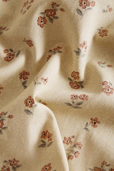 WILDFLOWER TABLECLOTH WITH LACE TRIM - Yellow by Zara - Image 3