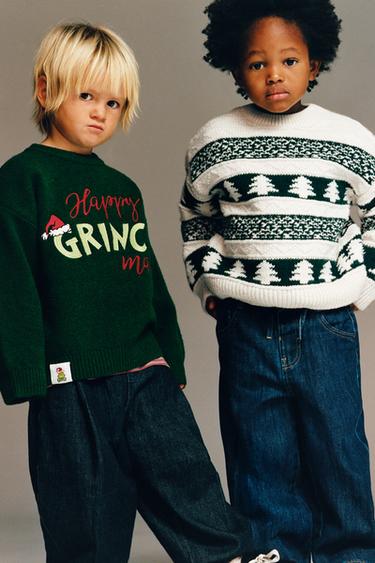 Zara PLETENI PULOVER THE GRINCH ™ DR. SEUSS ENTERPRISES © – Zelena