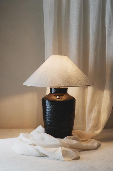 Zara CERAMIC TABLE LAMP - Black